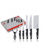 Комплект ножове с белачка Bachmayer BM 310, 6 части, Антибактериално покритие - Код G8300