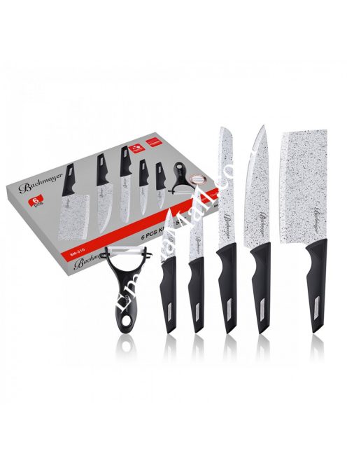 Комплект ножове с белачка Bachmayer BM 310, 6 части, Антибактериално покритие - Код G8300