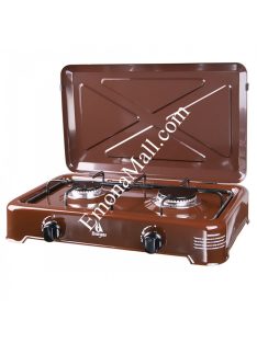   Газов котлон с две нагревателни зони BURGAS 102, 3400 W, Подвижен капак, Кафяв - Код G8253