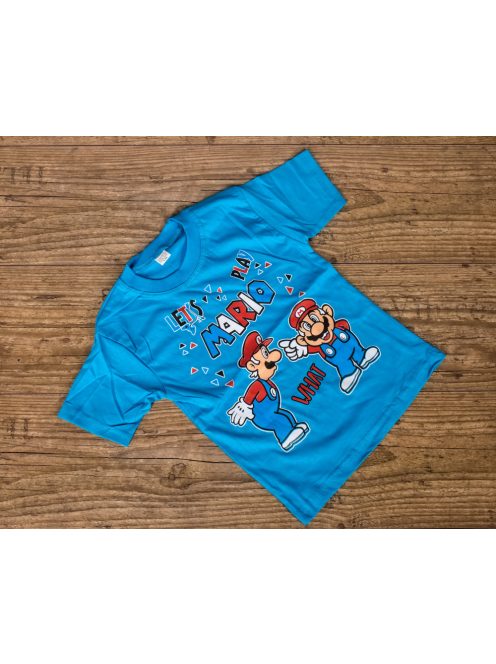 Детска блуза с къс ръкав, Син - Код D8006