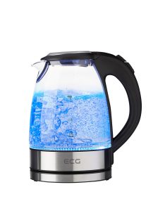   Кана за вода ECG RK 1776 Glass, 1850–2200W, 1,7л, Сив/Черен - Код G5050