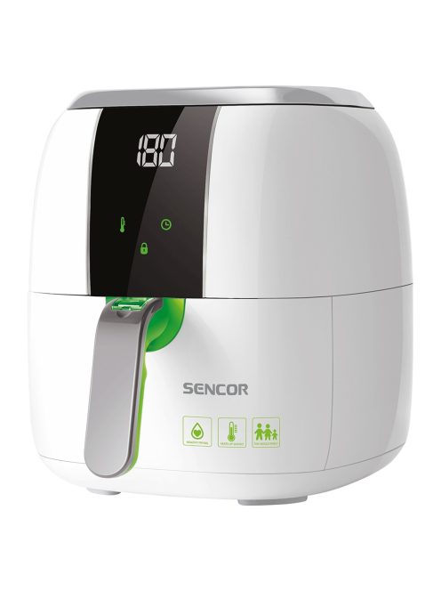 Фритюрник с горещ въздух Sencor SFR 5320WH, 1400 W, 3L, Бял/Зелен - Код G5220