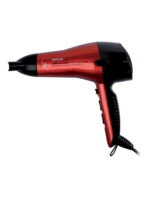 Сешоар Sencor SHD 6600, 2000W, 3 температурни настройки, 2 настройки за скорост, Червен - Код G5234