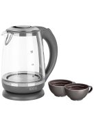 Кана за вода ECG RK 2020 Grey Glass, 1850-2200 W, 2.0L, Сив - Код G5412