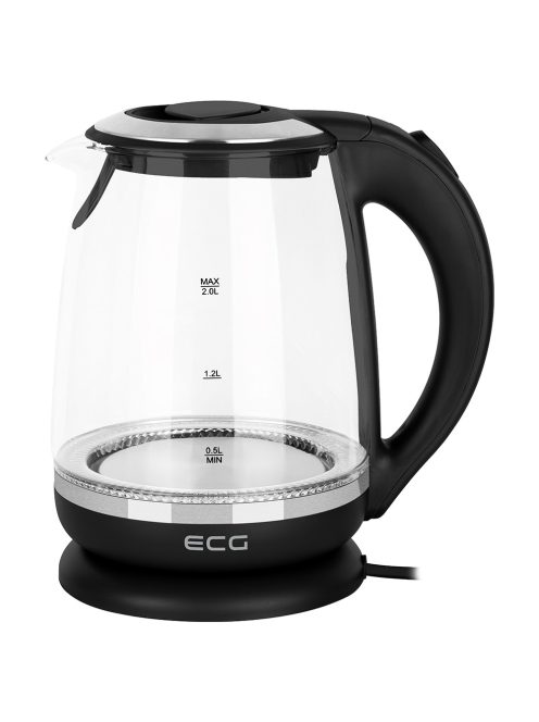 Кана за вода ECG RK 2080 Glass, 1850-2200 W, 2.0L, Черен - Код G5414