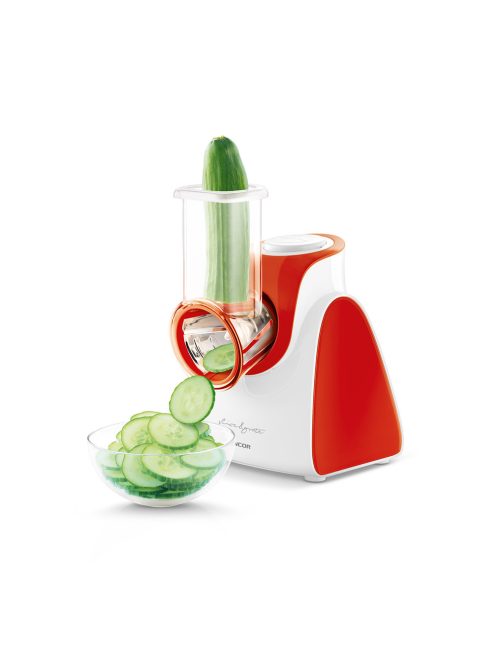 Електрическо кухненско ренде SENCOR SSG 3504RD, 150W, 5 подвижни приставки, Бял/Червен - Код G5436