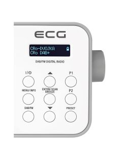   Радио ECG RD 110 DAB White, Опция за аларма, Бял - Код G5465