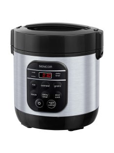   Оризоварка SENCOR SRM 0650SS, 350W, 0.6L, 5 режима на готвене, Черен/Сив - Код G5479