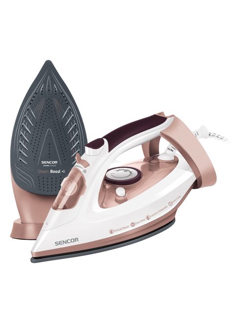 Парна ютия SENCOR SSI 3520RS, 3100W, Система Anti-Calc, Бял/Розов - Код G5503