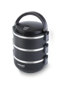 Термо кутия за храна LAMART LT6023 TEMP, 3 броя, Вместимост 1.8л., Черен - Код G5512