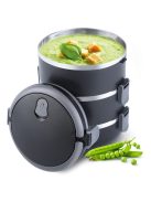 Термо кутия за храна LAMART LT6023 TEMP, 3 броя, Вместимост 1.8л., Черен - Код G5512