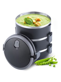   Термо кутия за храна LAMART LT6023 TEMP, 3 броя, Вместимост 1.8л., Черен - Код G5512