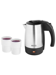   Електрическа кана за вода ECG RK 550 Travel, 1000 W, Обем 0.5л, Сив/Черен - Код G5519