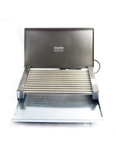   Електрическа скара RUBINO ЕС 1.6К, 1600W, 12 ребра, Тавичка за мазнина, Капак, Инокс - Код G8232