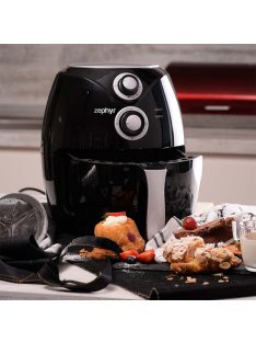   Фритюрник с горещ въздух ZEPHYR ZP 1980 AI, 1600W, 2.6 литра, 80°C~200°C, Таймер, Черен - Код G8269