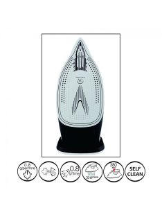   Парна ютия ZEPHYR ZP 1050 BXC, 2800W, 350 мл, 35 гр/мин, Керамична плоча, Вертикално гладене, Самопочистване, Виолетов - Код G8323