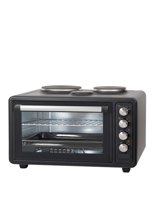 Готварска печка с два котлона ZEPHYR ZP 1441 M40, 40 литра, 3800W, 3 степени на мощност, Черен - Код G8324