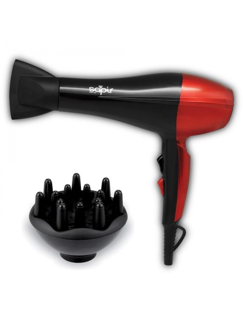 Сешоар SAPIR SP 1100 CSDR, 2000W, 3 степени на температура, Червен/черен - Код G8344