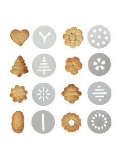   Шприц за сладки Kinghoff KH 1363, 21х17 см, 8 шаблона, 8 накрайника, Инокс - Код G8377