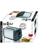 Тостер за хляб SAPIR SP 1440 BS, 750W, 2 филийки, Черен/Сив - Код G8398