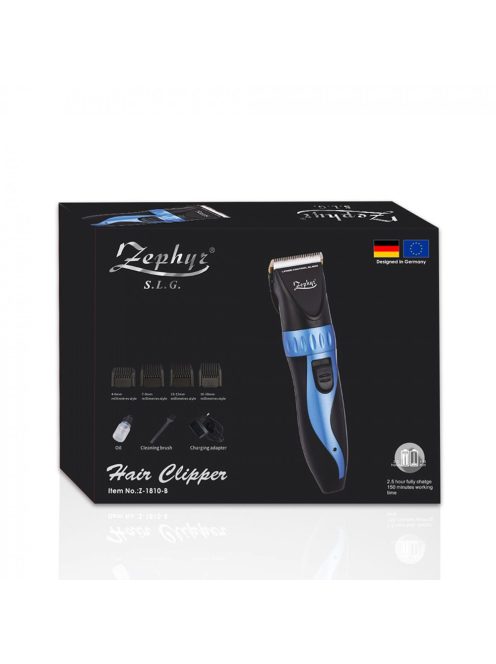 Зареждаща се машинка за подстригване ZEPHYR ZP 1810 B, Аксесоари, Черен/син - Код G8438