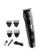 Машинка за подстригване ZEPHYR ZP 1810 DT, LED дисплей, Водоустойчива, Безжична употреба, Включени аксесоари, Черен - Код G8440