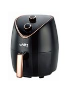 Фритюрник с горещ въздух Voltz V51980I, 1400W, 3.5 l, 80-200 C, Таймер, Черен/розово злато - Код G8447