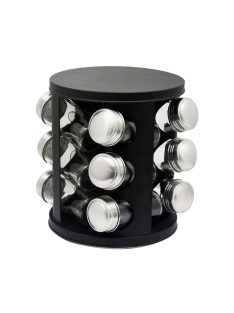   Бурканчета за подправки на стойка ZEPHYR ZP 1217 CR12, 12 бр. бурканчета, 3 нива, Въртяща се основа, Черен - Код G8459