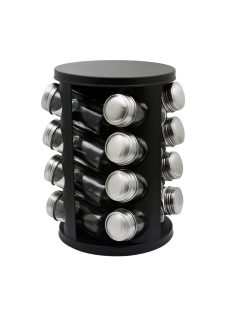   Бурканчета за подправки на стойка ZEPHYR ZP 1217 CR16, 16 бр. бурканчета, 4 нива, Въртяща се основа, Черен - Код G8461