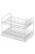 Сушилник за съдове на 2 нива TEKNO TEL KB 007, 48x33x32 см, Пoставка за прибори, Бял/Хром - Код G8561