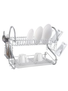   Сушилник за съдове 2 нива Muhler MR-5224CR 52x24.5x37cm, Сив - Код G8568