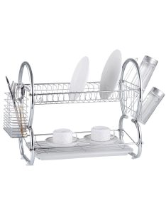   Сушилник за съдове 2 нива Muhler MR-5725CR 56.5x25x38cm, Сребрист - Код G8570