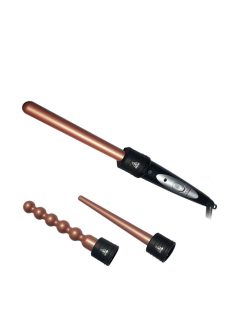   Професионална маша за коса ELEKOM ЕК-858 - 3 стила на къдрене, 50 W, Черен - Код G8582