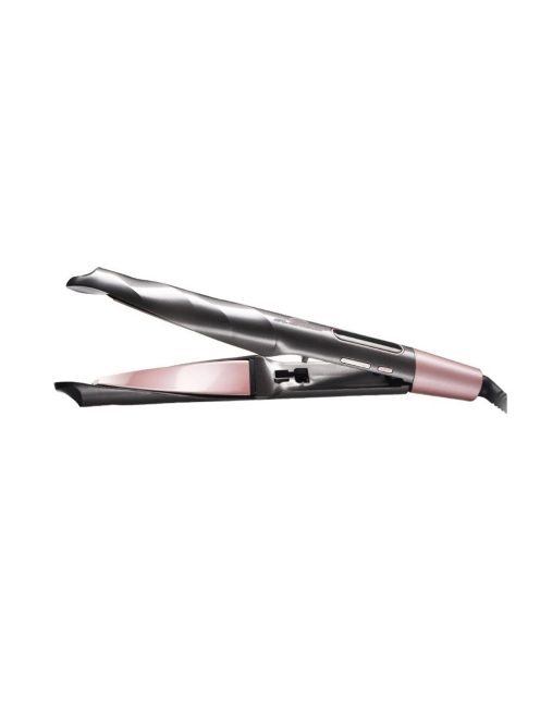 Преса за изправяне на коса и къдрене ELEKOM ЕК-521, 50 W, 5 Нива на температура, Черен/Розов - Код G8587