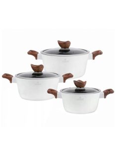   Комплект тенджери Zilner ZL 8560, 6 части, алуминий, бял - Код G8591