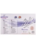 Комплект прибори Bohmann BH 7124MR, 24 части, Кутия, Неръждаема стомана, Сив - Код G8618
