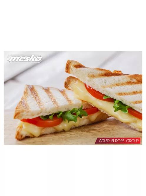 Сандвич мейкър MESKO MS 3032, 850W, 2 сандвича, Черен - Код G8637