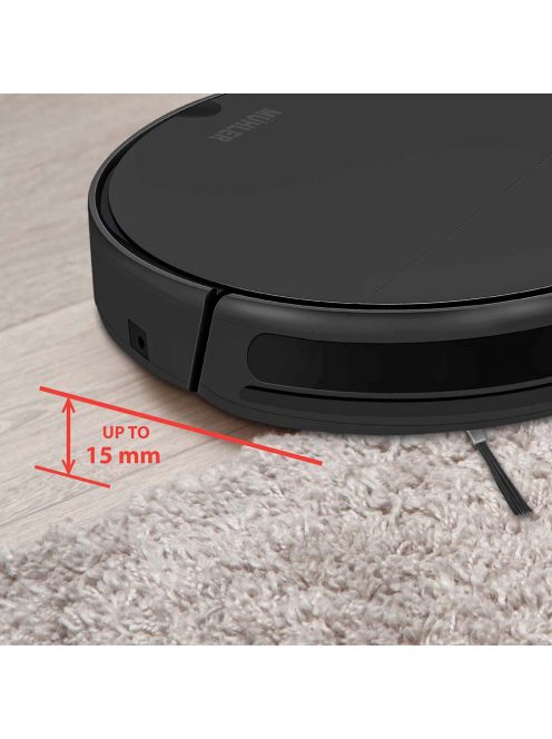 Прахосмукачка робот MUHLER Bobby 1, 28 W, 200 ml Контейнер за прах, 230 ml Воден контейнер, Черен - Код G8662