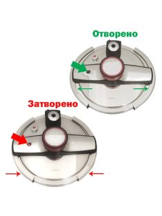   Тенджера под налягане ZEPHYR Z 1311 G7S, 7л, Многослойно термо дъно, Сив - Код G8665