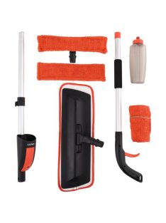   Спрей моп LUND 67162, Микрофибър, Перо за почистване на стъкла,  Черен/Червен - Код G8718