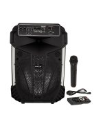 Активна тонколона Rancore RS151X, 16W, 65dB, USB кабел, дистанционно управление, безжичен микрофон, Черен - Код G8737