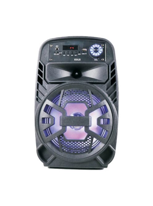 Активна тонколона Muhler MAX 3, 10W, LED дисплей, Безжичен микрофон, Черен - Код G8740