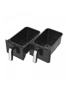   Фритюрник с горещ въздух Just Perfecto JL-09 XXL, 2 кошници, 8в1, 1700 W, 8L., Черен - Код G8756