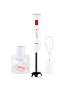 Пасатор Muhler MB-407S, 3в1, 400W, 500мл, Бял/червен - Код G8769