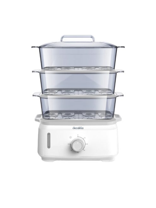 Уред за готвене на пара DECAKILA, 950 W, 9 L, 60 минутен таймер, Бял - Код G8799