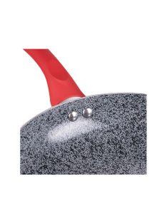   Тиган ZEPHYR Actual line ZP 1319 NM22, 22х4.5 см, Мраморно-керамично покритие, Индукция, Сив/червен - Код G8859