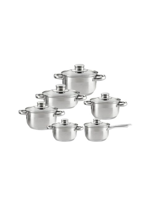 Комплект тенджери Misoli , BM-966 , 6 броя, с капак, ф16,16,18,20,24,24см, Инокс - Код G8871