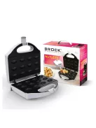Уред за сладки орехчета BROCK HZ 3012, 750W, За 12 сладки, Незалепващи плочи, Бял - Код G8893