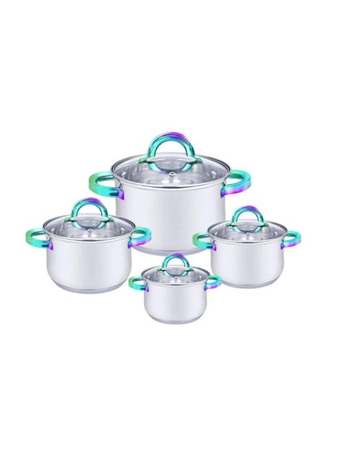 Комплект тенджери HAUS ROLAND , HR-133-3 , 4 броя, С капак, Инокс - Код G8937