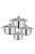 Комплект тенджери HAUS ROLAND, HR-148-5 , 4 броя, с капак, ф16, 18, 20, 24см, Инокс - Код G8938